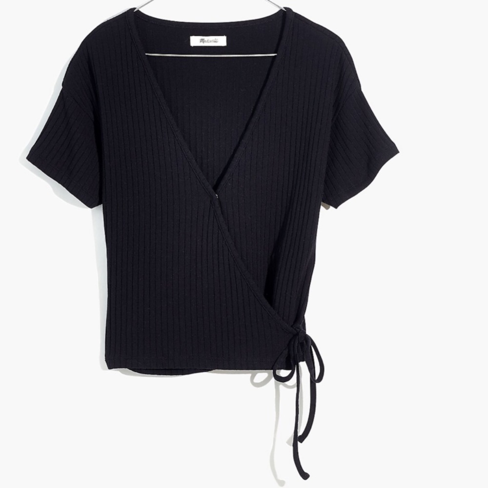 MADEWELL Ribbed Wrap Crop Top Size XL
